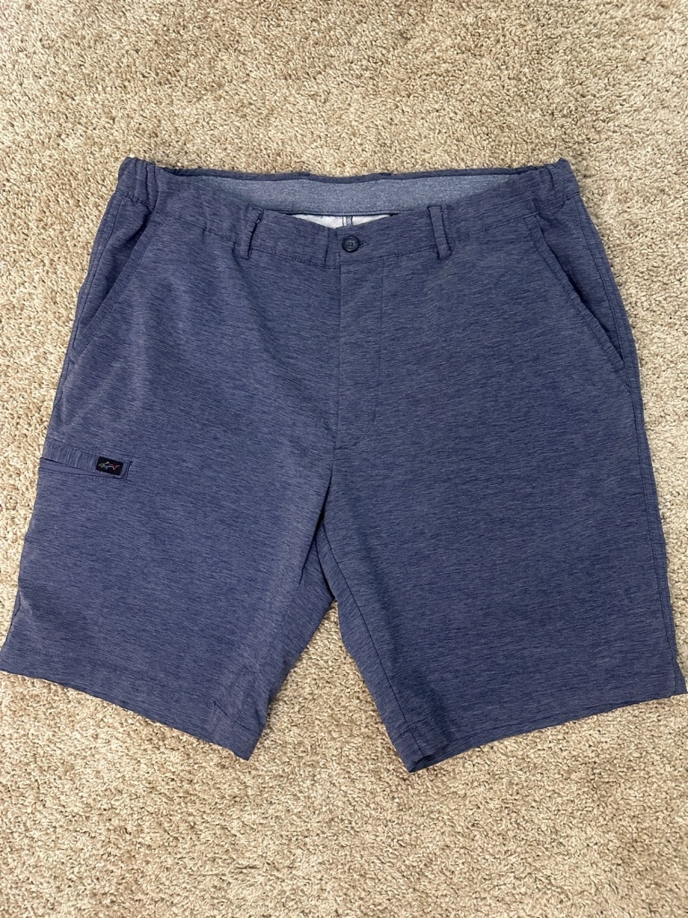 Greg Norman Navy Performance Stretch Shorts Men's Size 34 - Picture 1 of 5